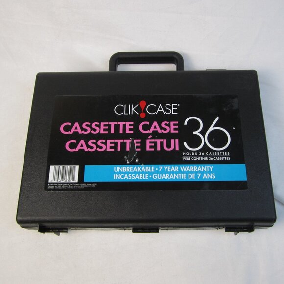 Vintage Clik Case - Black - Used - 36 Cassettes Storage Case 1993 - Picture 1 of 11